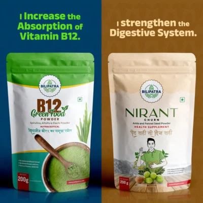 B12_Nirant_Ecom_Eng_1_1280x B12 Green Food + Nirant Churan Combo (100g + 100g)